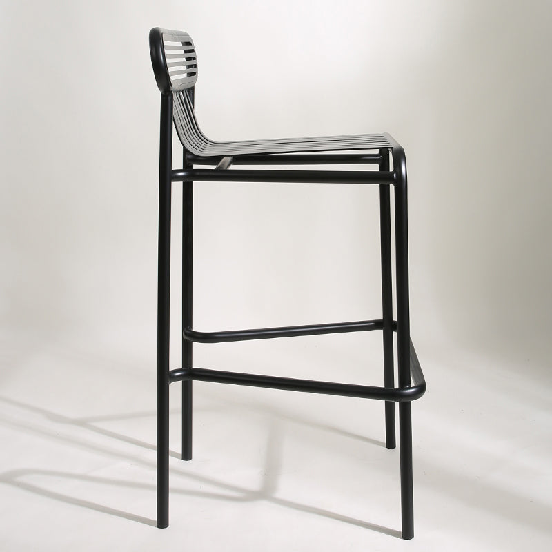 Industrial Square Iron Bar Table Set 1/2 Pieces Counter Table with Metal High Stools