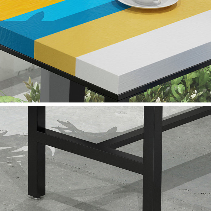 Modern 1/5/9 Pieces Bar Table Set Rectangle Pine Wood Counter Table with Backrest Stools