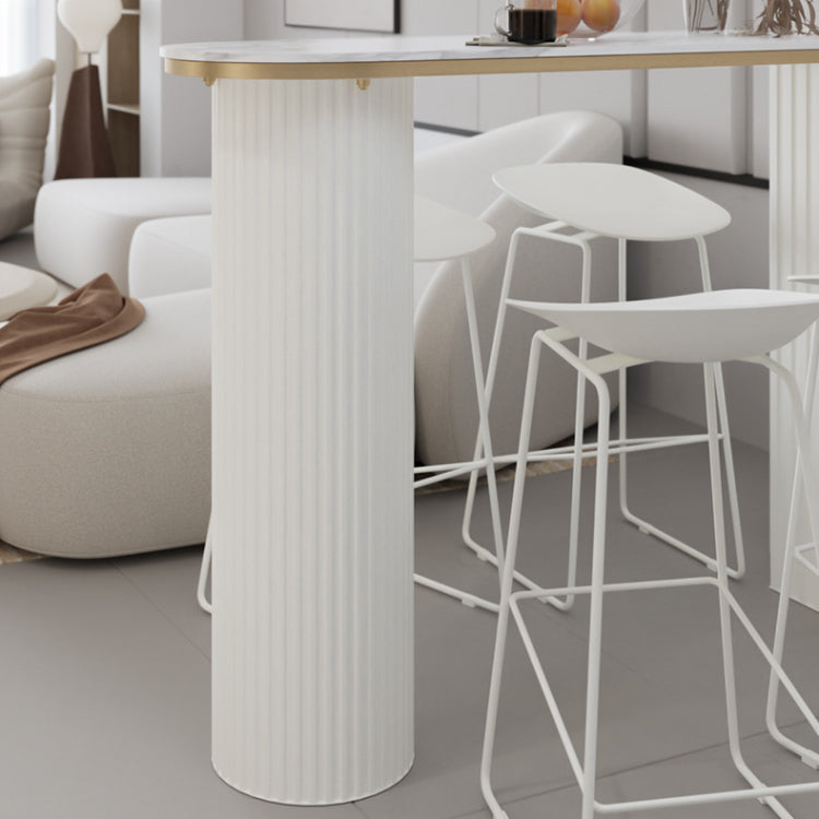 1/3/5 Pieces Modern Bar Table Set Iron Bistro Set with with Faux Marble Top