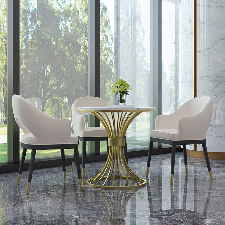 Glam Sintered Stone Dining Table Set 1/2/3/4/5 Pieces Dining Set for Home Use