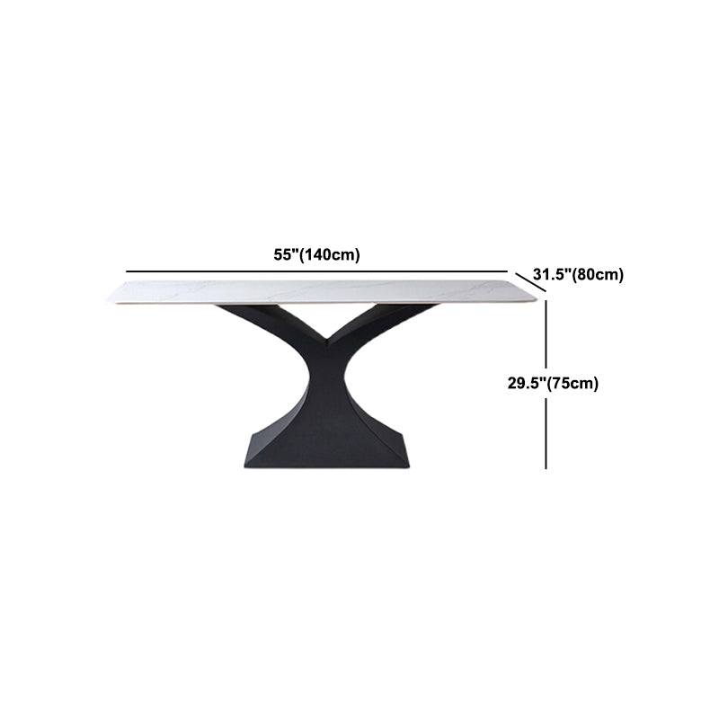 Modern Sintered Stone Top Dining Set Rectangle 1/2/5/7 Pieces Dining Room Table Set