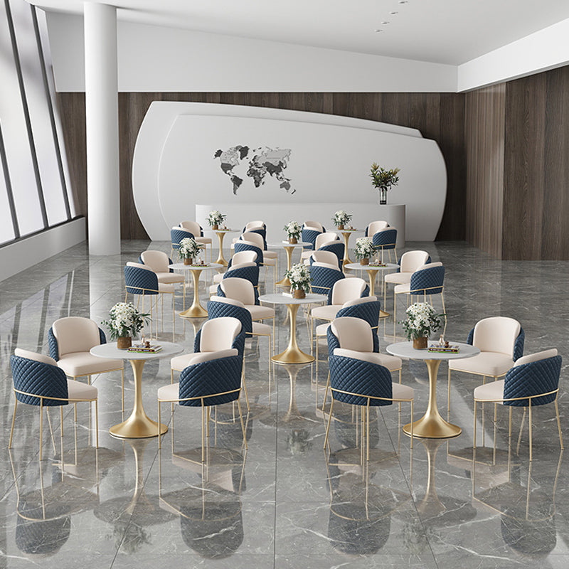 Glam Round Sintered Stone Dining Table Set 1/2/3/4/5 Pieces Dining Set for Home Use