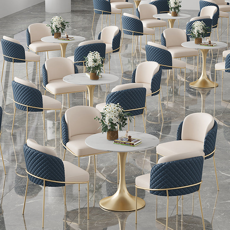 Glam Round Sintered Stone Dining Table Set 1/2/3/4/5 Pieces Dining Set for Home Use