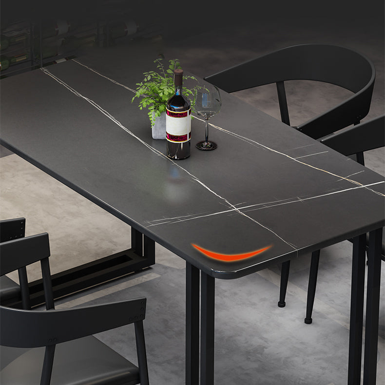 Modern 1/3/7 Pieces Dining Set Rectangle Stone Dining Table for Cafe
