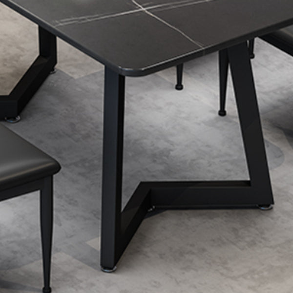 Modern 1/3/7 Pieces Dining Set Rectangle Stone Dining Table for Cafe