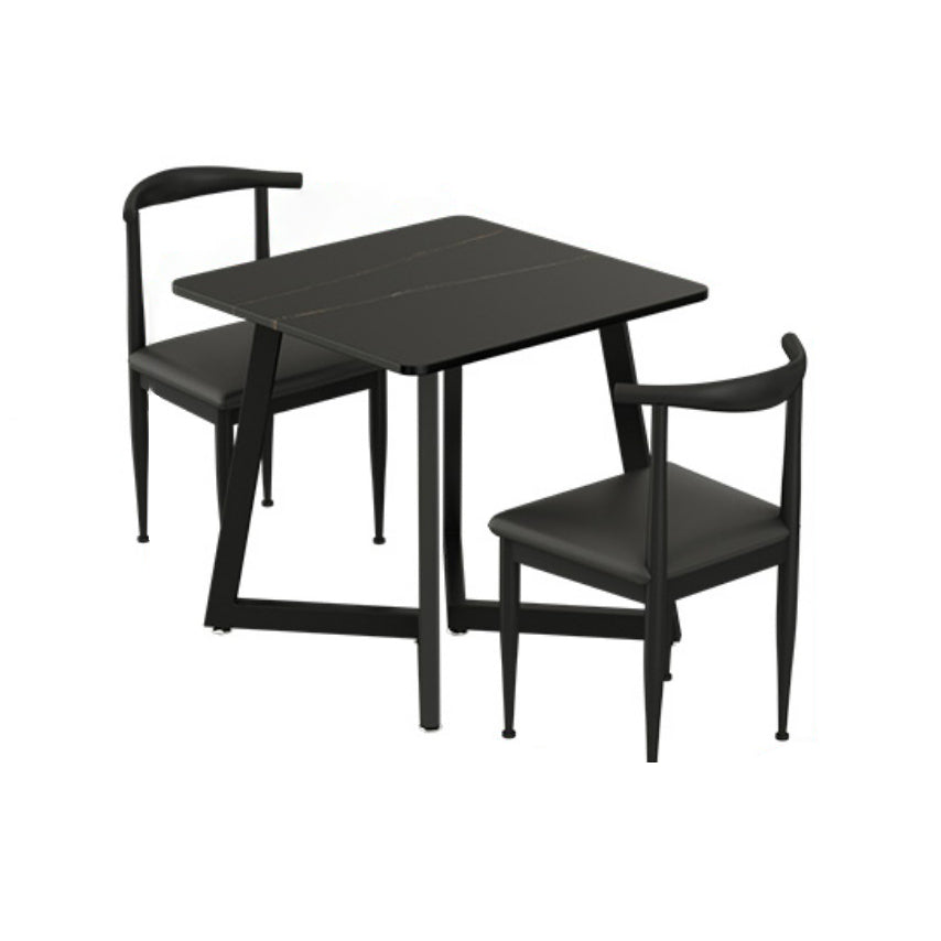 Modern 1/3/7 Pieces Dining Set Rectangle Stone Dining Table for Cafe