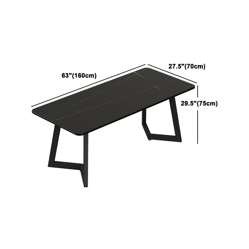 Modern 1/3/7 Pieces Dining Set Rectangle Stone Dining Table for Cafe