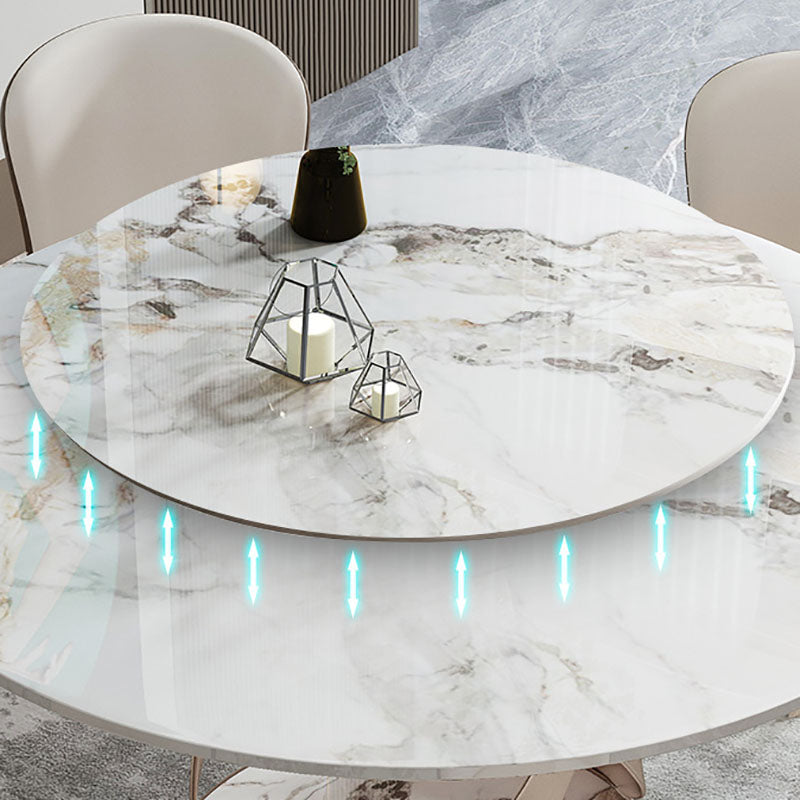 Rose Base Pedestal Casual Dining Table Traditional Luxury Round Dining Table