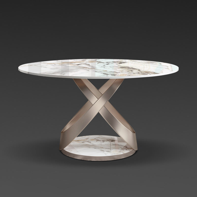 Rose Base Pedestal Casual Dining Table Traditional Luxury Round Dining Table