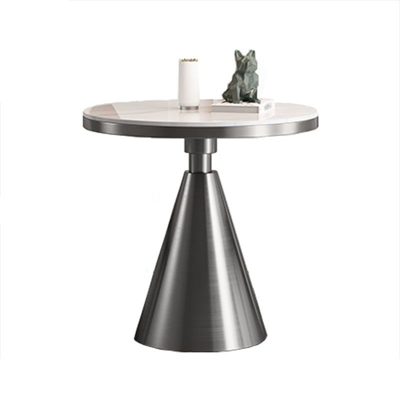 Stone and Steel Dining Site Table Traditional Luxury Round Dining Table