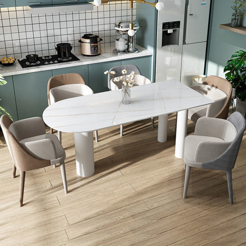 White Dining Table Contemporary Style Dinette Table for Home Kitchen