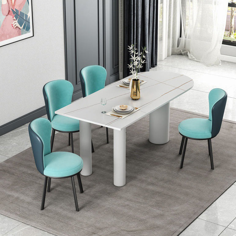 White Dining Table Contemporary Style Dinette Table for Home Kitchen