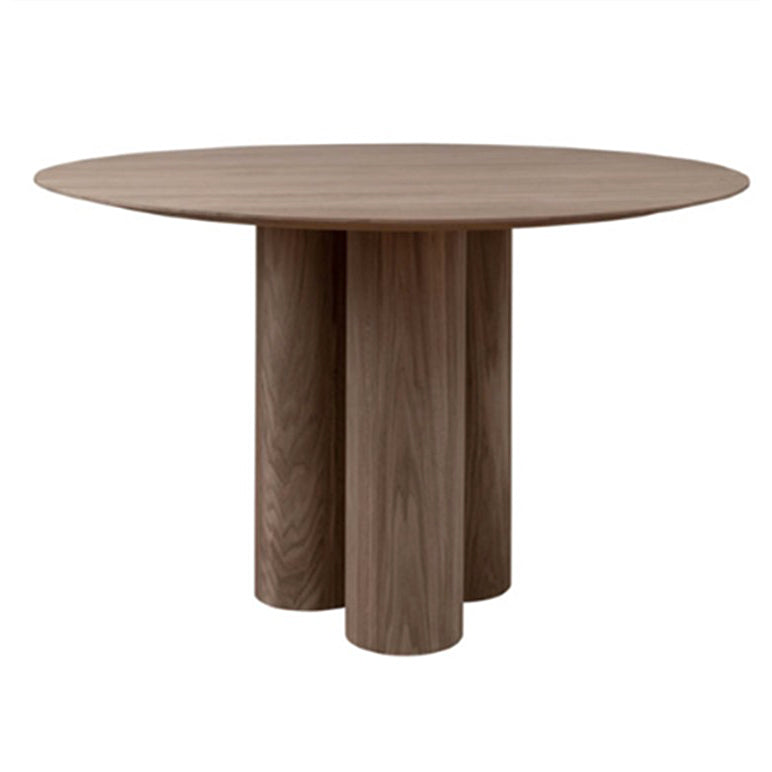 Round Dining Table Solid Wood Modern Style Dinner Table for Home Kitchen