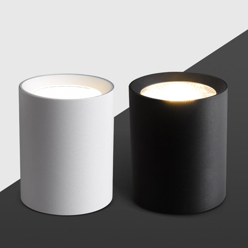 Cylinder Metal Ceiling Light Fixture Modern Style LED Ceiling Flush Mount