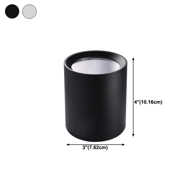 Cylinder Metal Ceiling Light Fixture Modern Style LED Ceiling Flush Mount