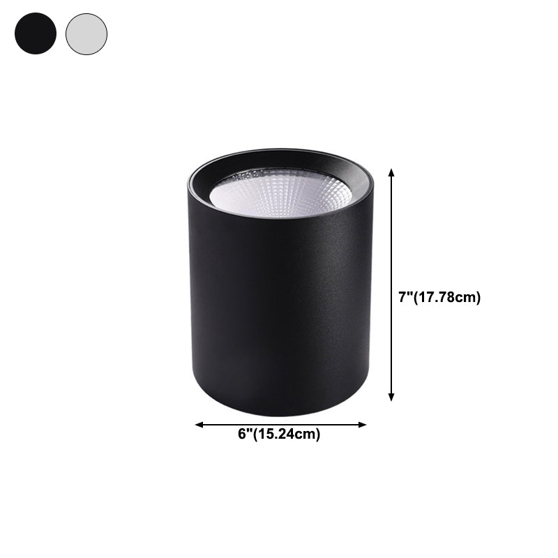 Cylinder Metal Ceiling Light Fixture Modern Style LED Ceiling Flush Mount