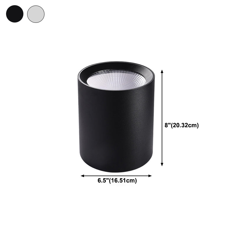 Cylinder Metal Ceiling Light Fixture Modern Style LED Ceiling Flush Mount