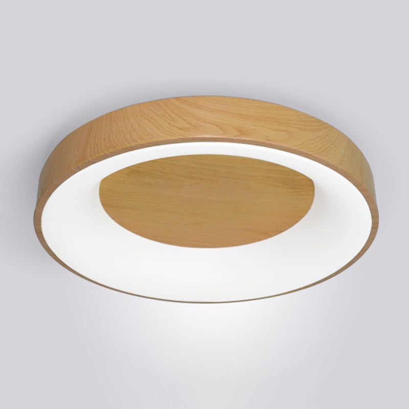 Metal Round Shape Flush Mount Light Modern 1 Light Flush Mount Lighting Fixtures in Brown