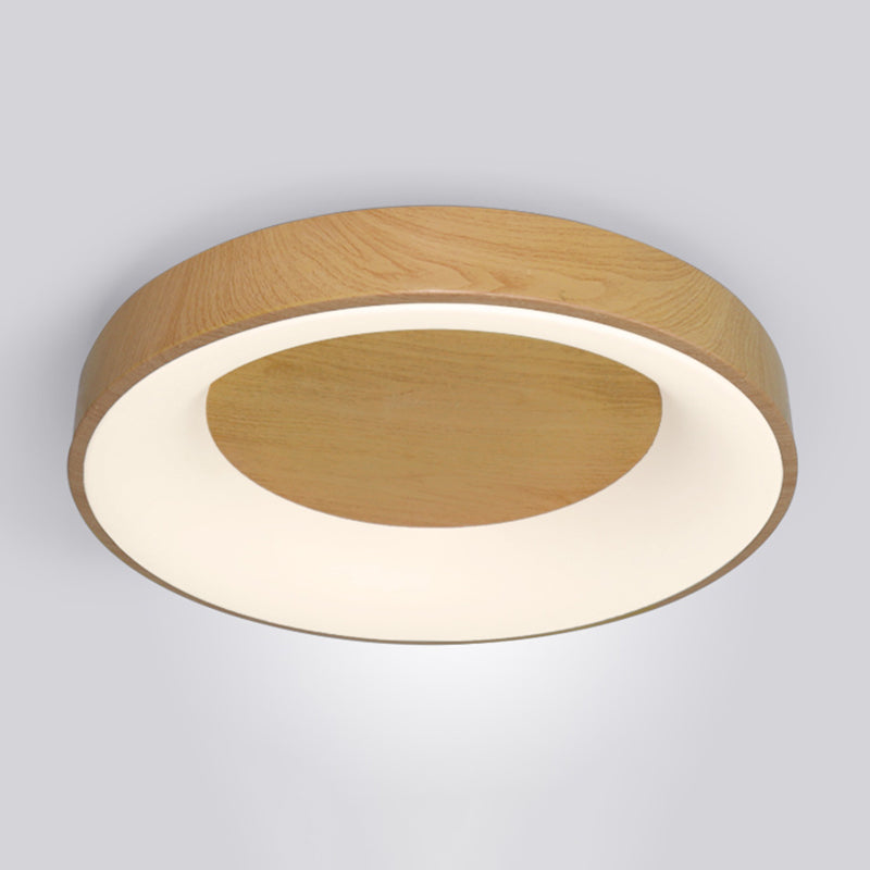 Metal Round Shape Flush Mount Light Modern 1 Light Flush Mount Lighting Fixtures in Brown