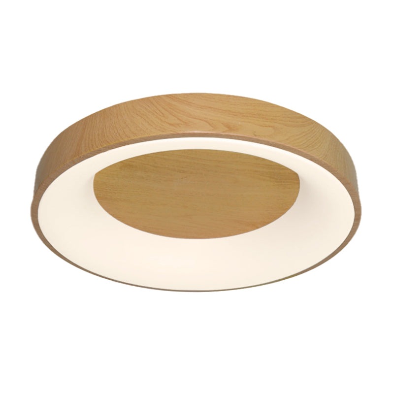 Metal Round Shape Flush Mount Light Modern 1 Light Flush Mount Lighting Fixtures in Brown