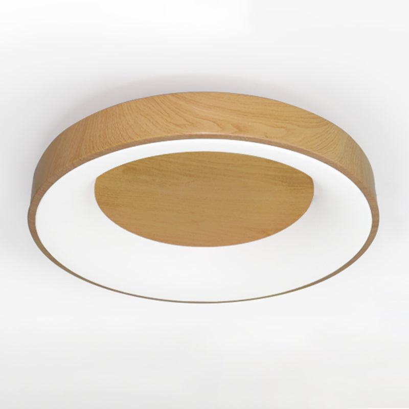 Metal Round Shape Flush Mount Light Modern 1 Light Flush Mount Lighting Fixtures in Brown