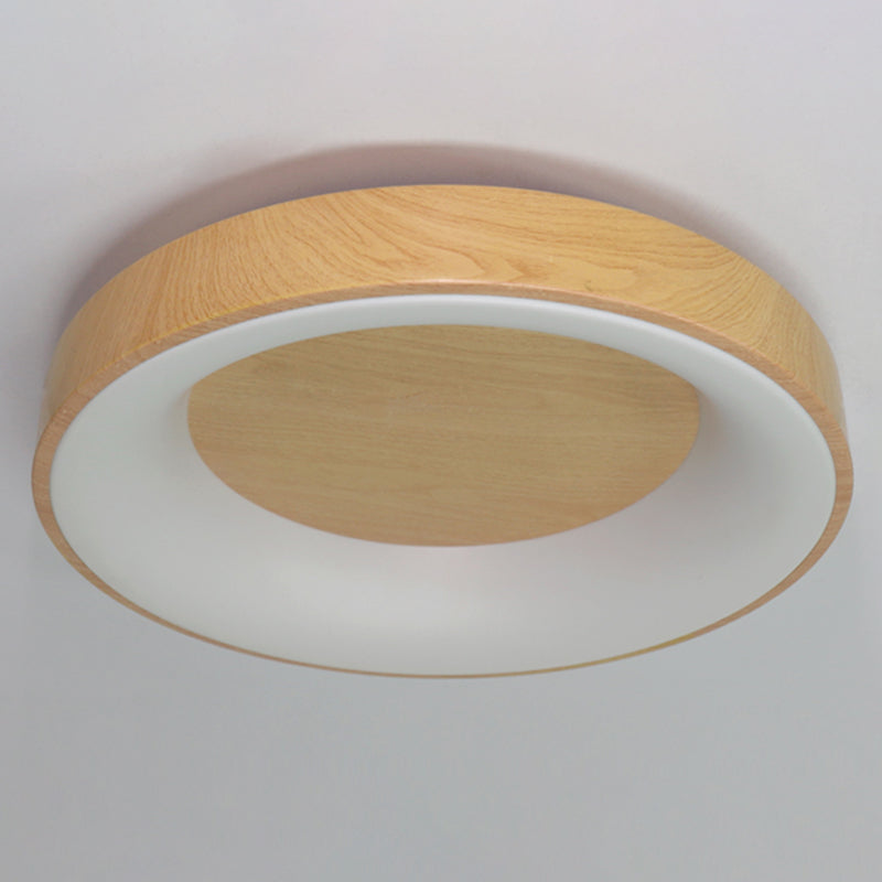 Metal Round Shape Flush Mount Light Modern 1 Light Flush Mount Lighting Fixtures in Brown