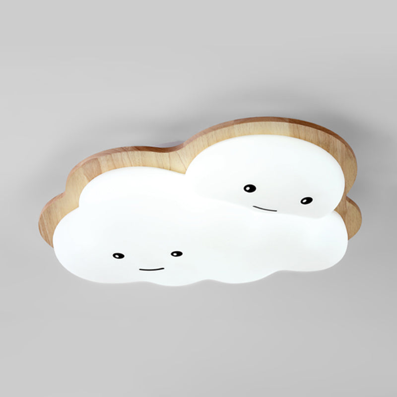 Close to Ceiling Lighting Simple Style LED Wooden Close to Ceiling Lamp