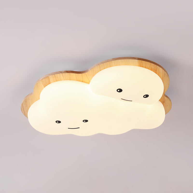 Close to Ceiling Lighting Simple Style LED Wooden Close to Ceiling Lamp