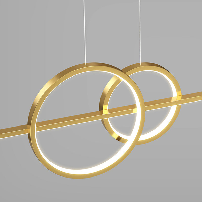 5-Light Contemporary Hanging Light Metal Adjustable Length Island Light Fixture