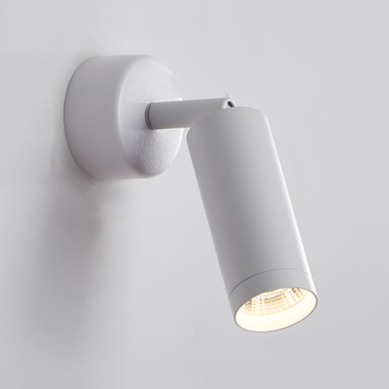 Modern Style Cylinder Wall Sconces Metal 1 Light Wall Mounted Reading Lights