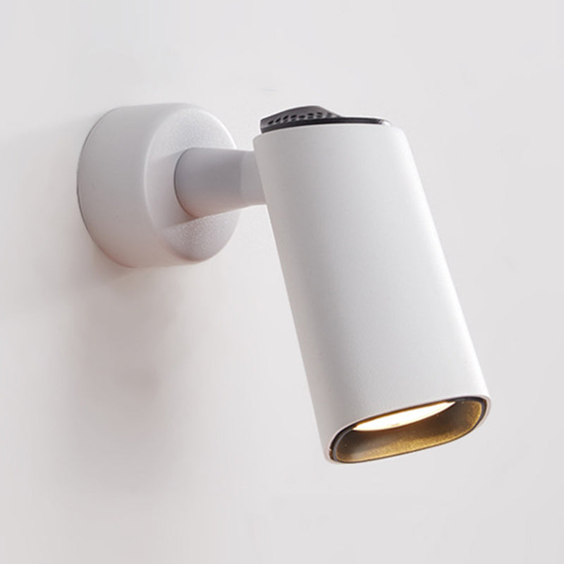 Modern Style Cylinder Wall Sconces Metal 1 Light Wall Mounted Reading Lights