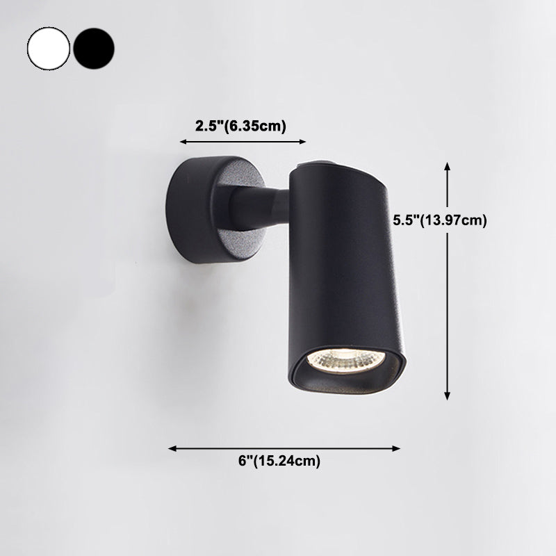 Modern Style Cylinder Wall Sconces Metal 1 Light Wall Mounted Reading Lights