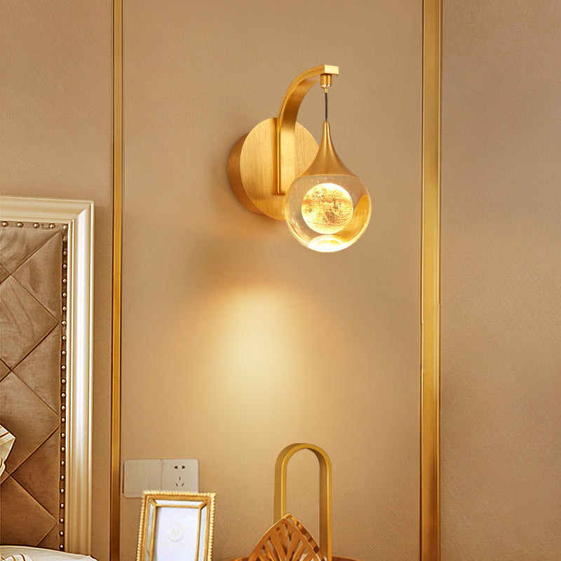 1-Light Geometric Wall Lamps Modern Style Crystal LED Light Fixture