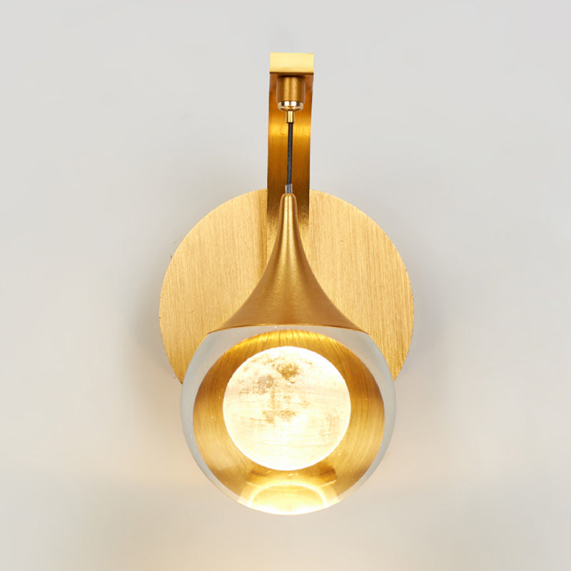 1-Light Geometric Wall Lamps Modern Style Crystal LED Light Fixture