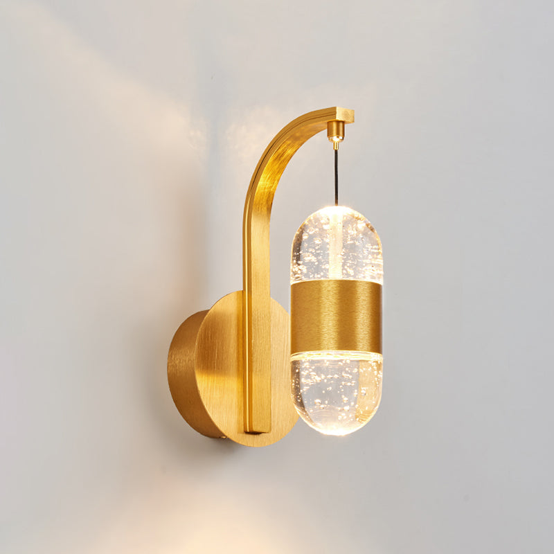 1-Light Geometric Wall Lamps Modern Style Crystal LED Light Fixture