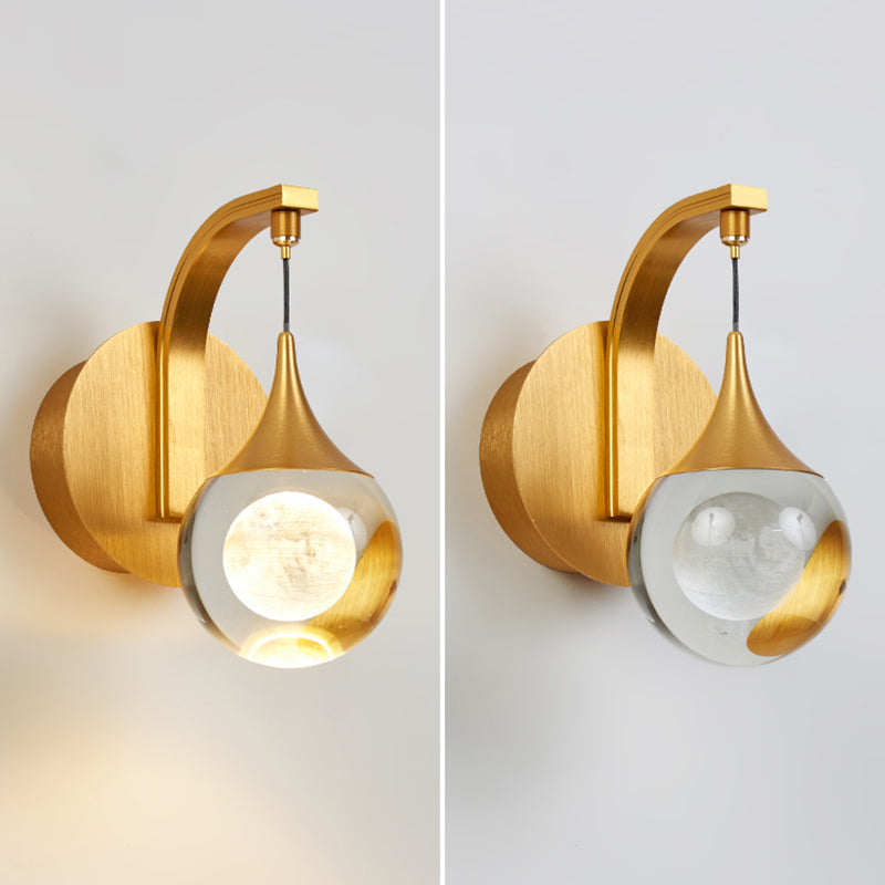 1-Light Geometric Wall Lamps Modern Style Crystal LED Light Fixture