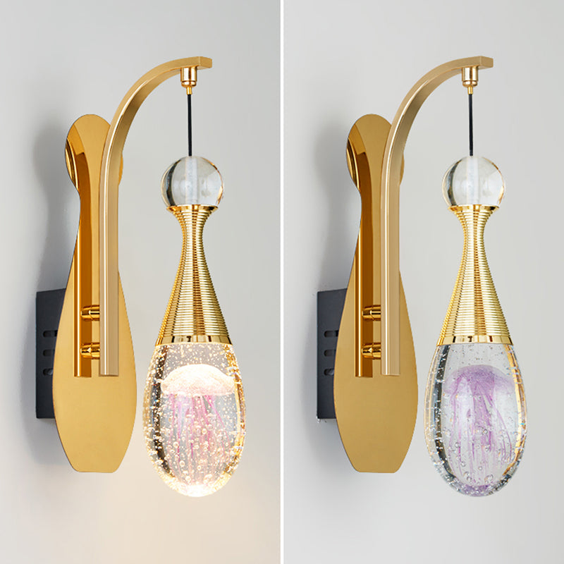 1-Light Geometric Wall Lamps Modern Style Crystal LED Light Fixture