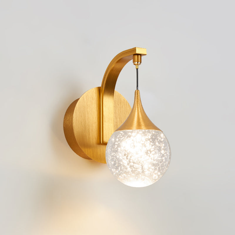 1-Light Geometric Wall Lamps Modern Style Crystal LED Light Fixture