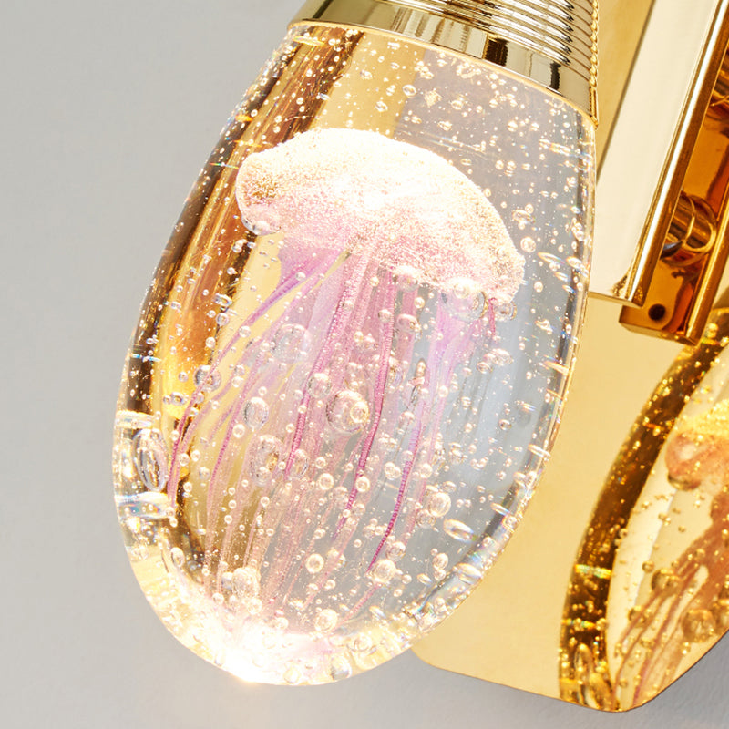 1-Light Geometric Wall Lamps Modern Style Crystal LED Light Fixture