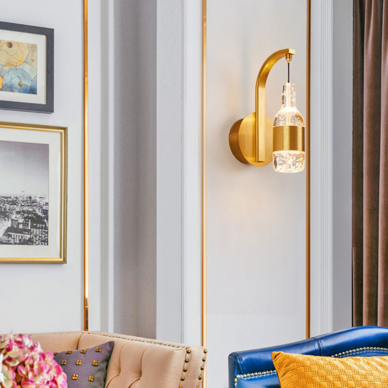 1-Light Geometric Wall Lamps Modern Style Crystal LED Light Fixture