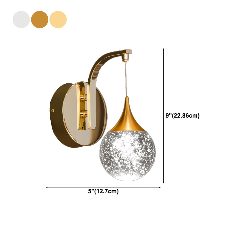 1-Light Geometric Wall Lamps Modern Style Crystal LED Light Fixture