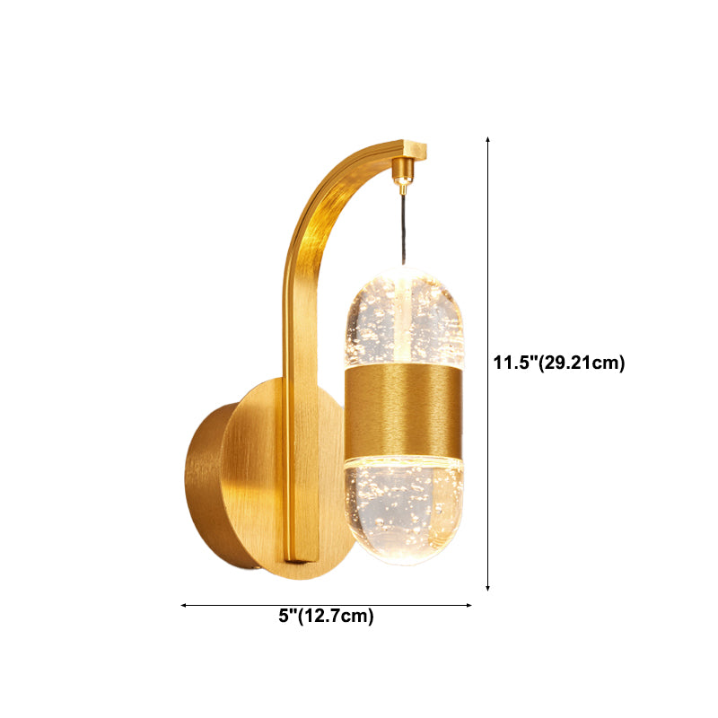 1-Light Geometric Wall Lamps Modern Style Crystal LED Light Fixture