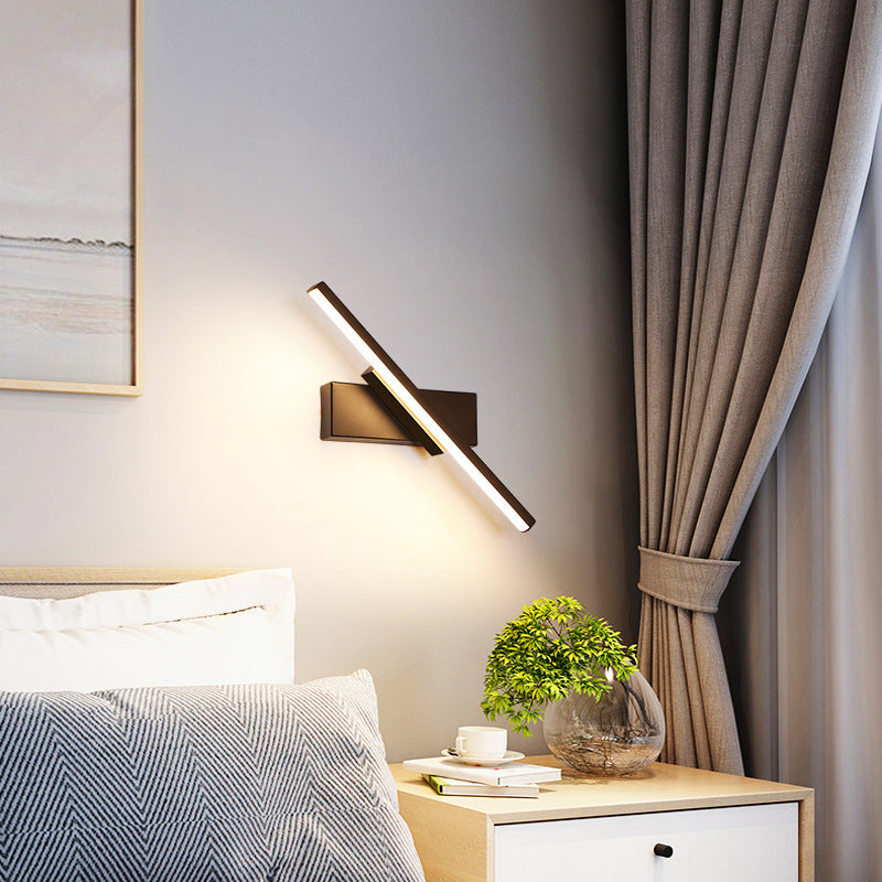 Modern Style Wall Mount Light Rotatable LED Wall Light with Silica Gel Shade for Bedroom