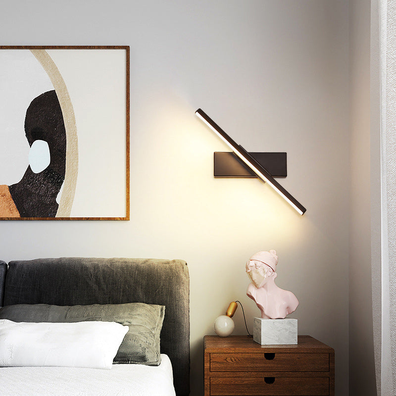 Modern Style Wall Mount Light Rotatable LED Wall Light with Silica Gel Shade for Bedroom