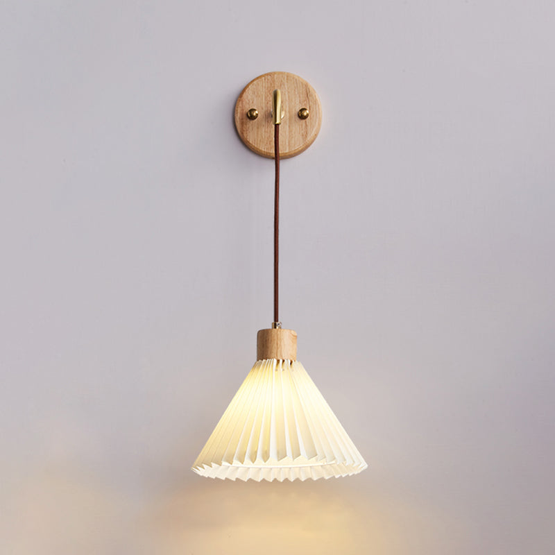 Modern Wooden Wall Mount Light 1-Light Wall Light for Living Room