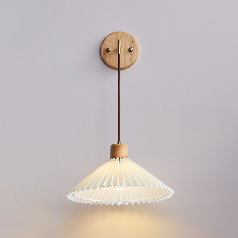 Modern Wooden Wall Mount Light 1-Light Wall Light for Living Room