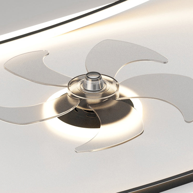 Modern Geometry Shape Ceiling Fan Lamps Metal 3 Light Ceiling Fan Lighting for Bedroom