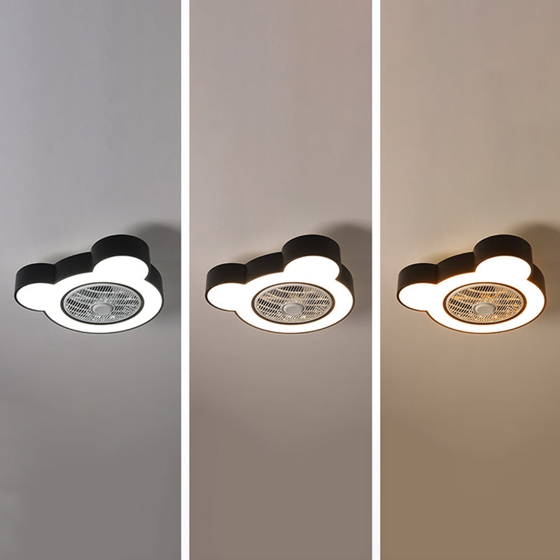 Modern Style Ceiling Fan Light Metal 1 Light Ceiling Fan Lighting for Bedroom