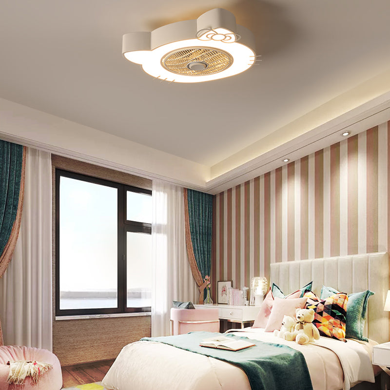 Modern Style Ceiling Fan Light Metal 1 Light Ceiling Fan Lighting for Bedroom