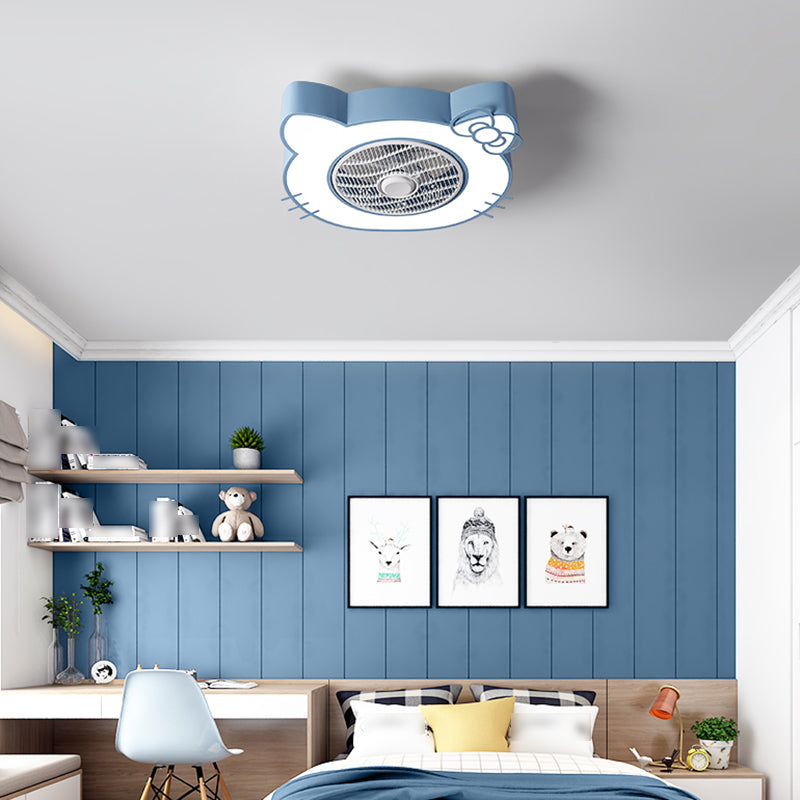 Modern Style Ceiling Fan Light Metal 1 Light Ceiling Fan Lighting for Bedroom